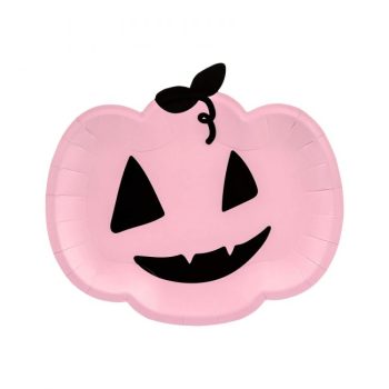 Χάρτινα Πιάτα Κολοκύθα Ρόζ - 6τμχ.