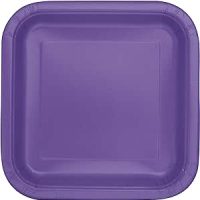 Πιάτα Γλυκού Τετράγωνα Μωβ - 16 τμχ.