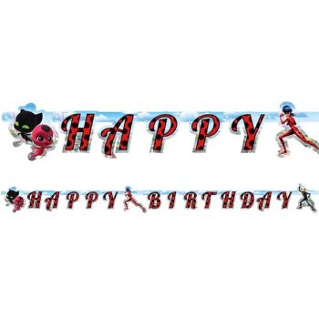 Γιρλάντα Happy Birthday Ladybug Miraculous