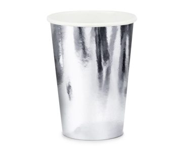 Ποτήρια Χάρτινα Ασημί - 6 τμχ.