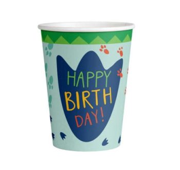 Ποτήρια Dino Happy Birthday - 8 τμχ.