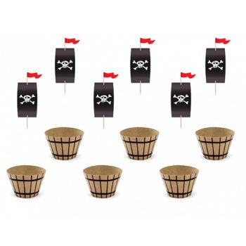 Σετ για cupcake Πειρατές - 6 τμχ.