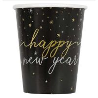 Ποτήρια Χάρτινα Happy New Year- 8 τμχ.