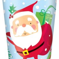 Ποτήρια Χάρτινα Άγιος Βασίλης Colorful Santa - 8 τμχ..