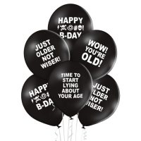 Funny Birthday μπαλόνια - 6 τμχ.