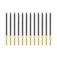 Ψηλά Κεράκια τούρτας Μαύρα - 12 τμχ.