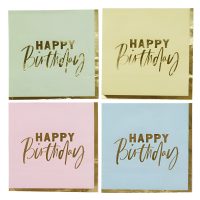 Χαρτοπετσέτες Pastel Birthday - 16 τμχ.