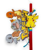 Λαμπάδα Pokemon με Ξύλινο Κάδρο