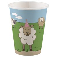 Χάρτινα ποτηράκια με Προβατάκια - 8 τμχ.